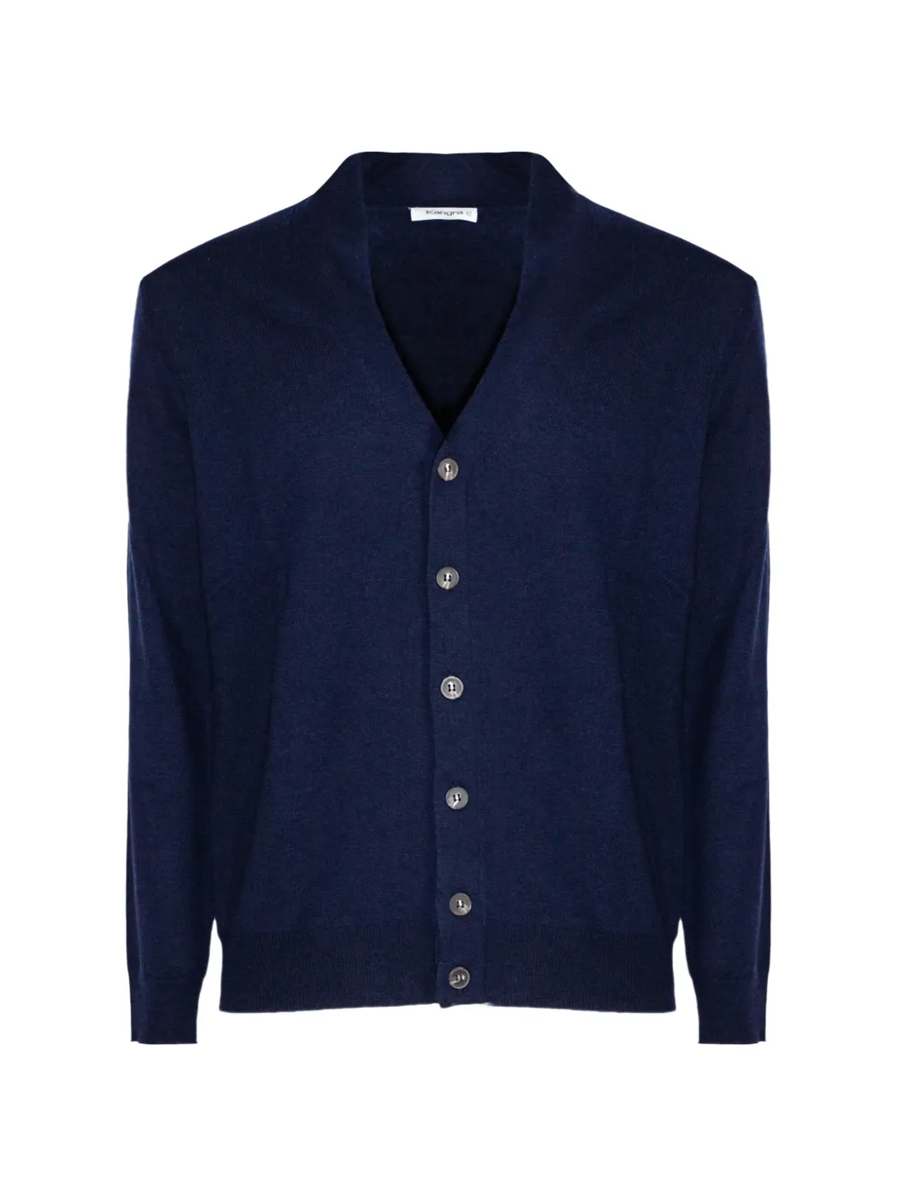 Kangra fine-knit V-neck cardigan - Blue