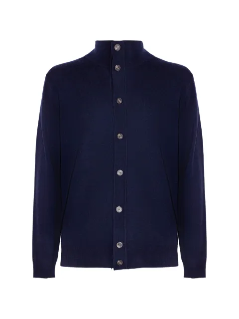 Kangra high-neck button-up cardigan