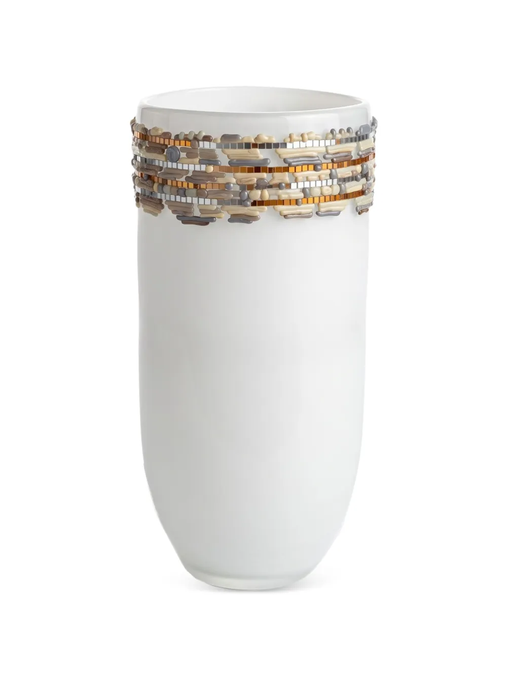 ENZO DE GASPERI silicone-detail vase - White