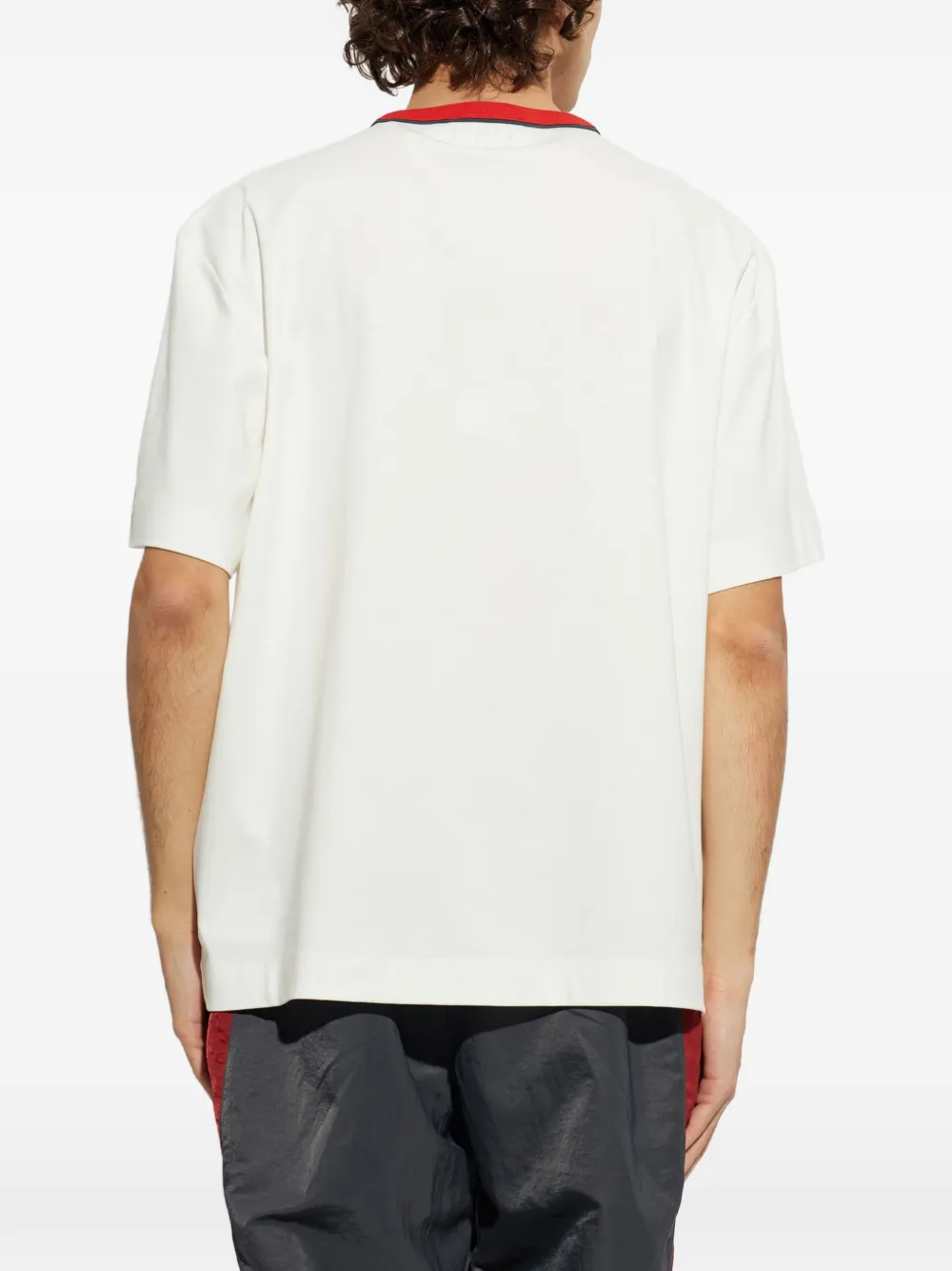 Lacoste Runway T-shirt met tennisprint Beige