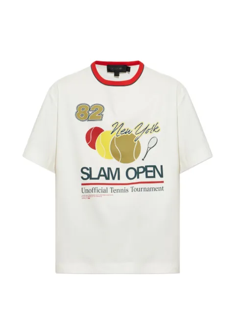 Lacoste Runway tennis-print T-shirt