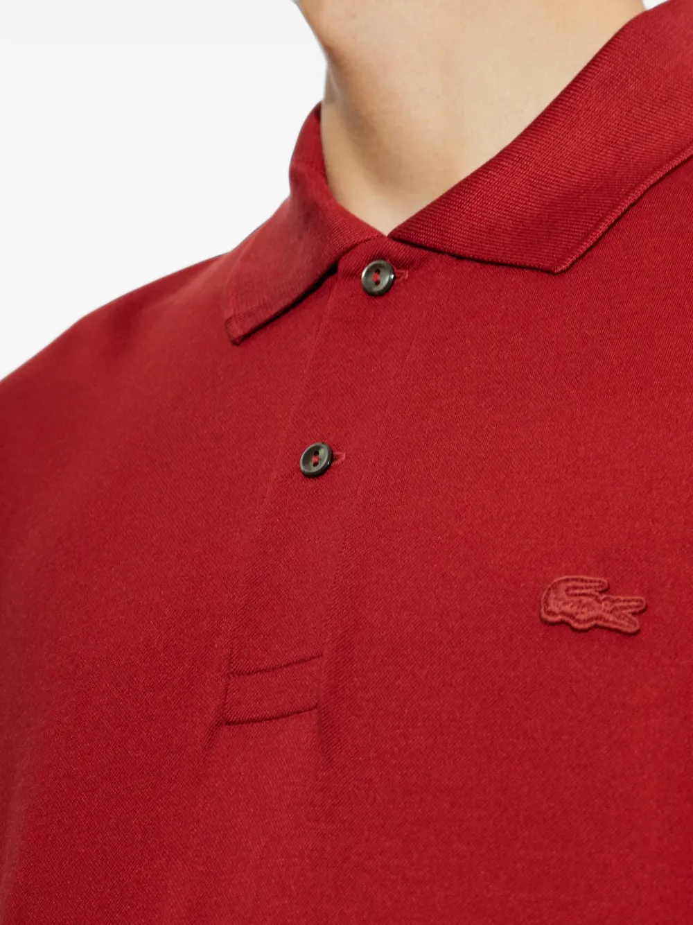 Lacoste Runway zijden piqué poloshirt met klassieke pasvorm Rood