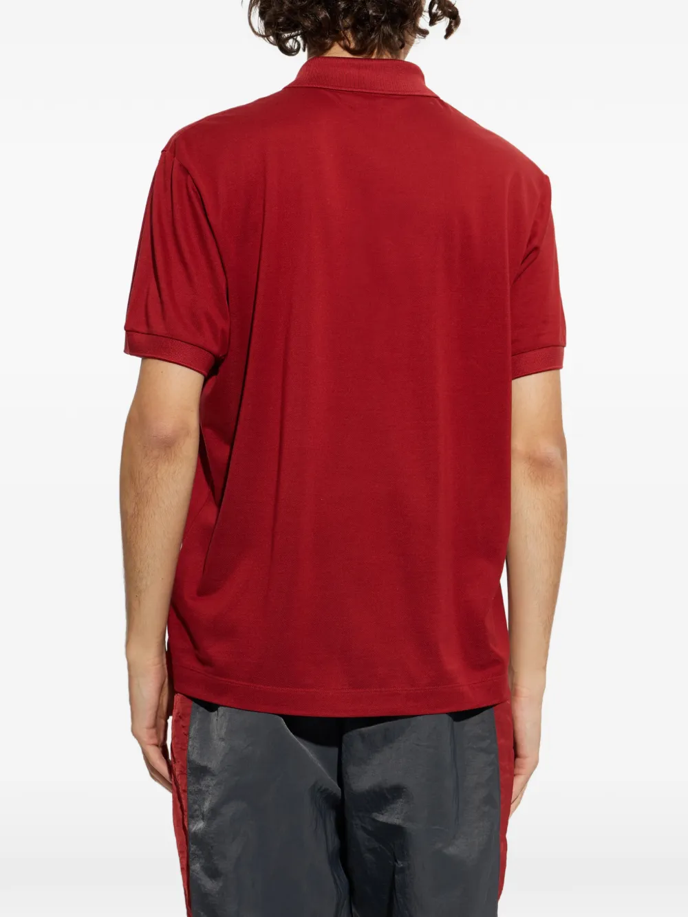 Lacoste Runway zijden piqué poloshirt met klassieke pasvorm Rood