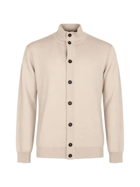 Kangra high-neck button-up cardigan