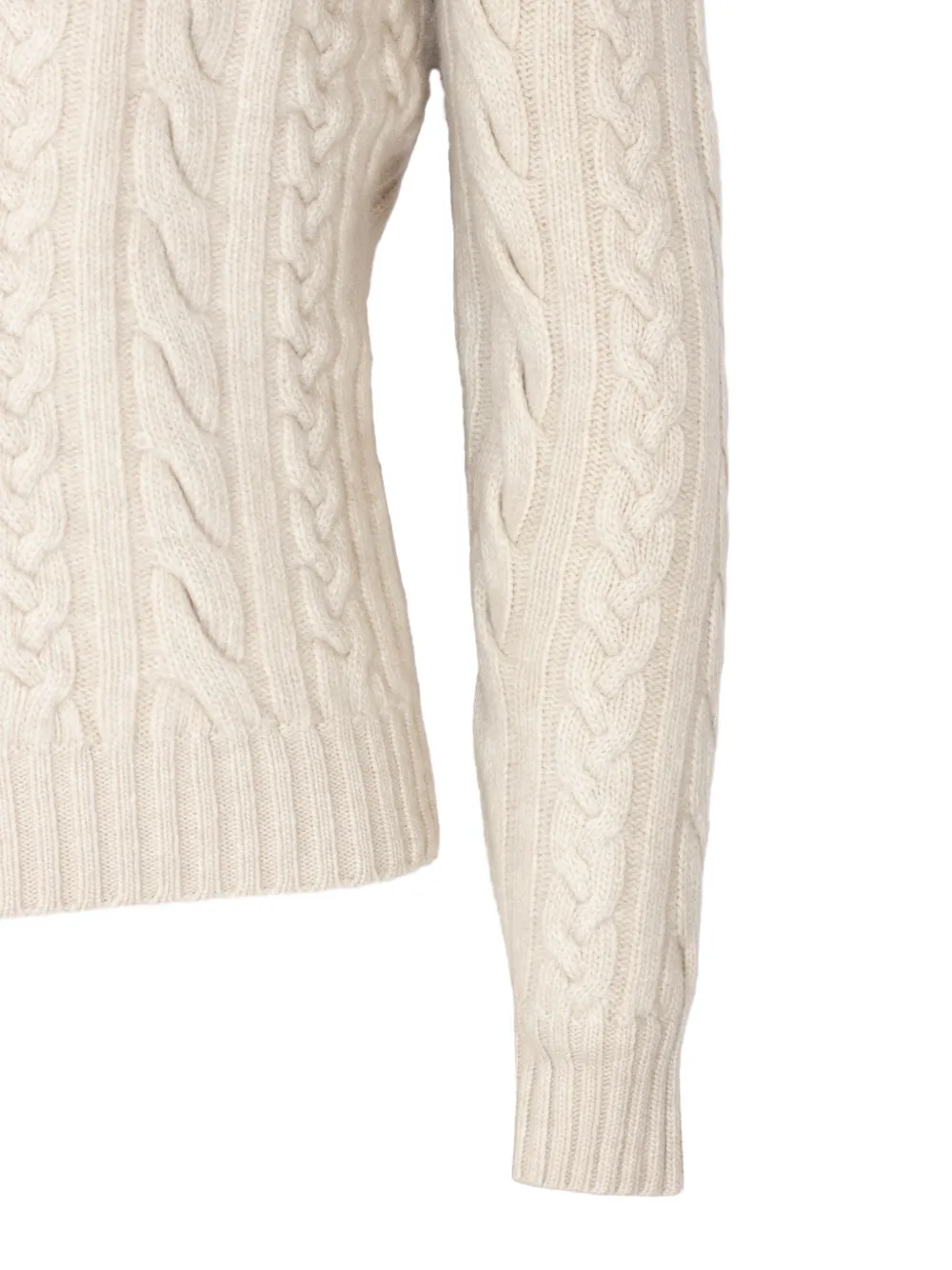 Fedeli cable-knit turtleneck sweater Beige