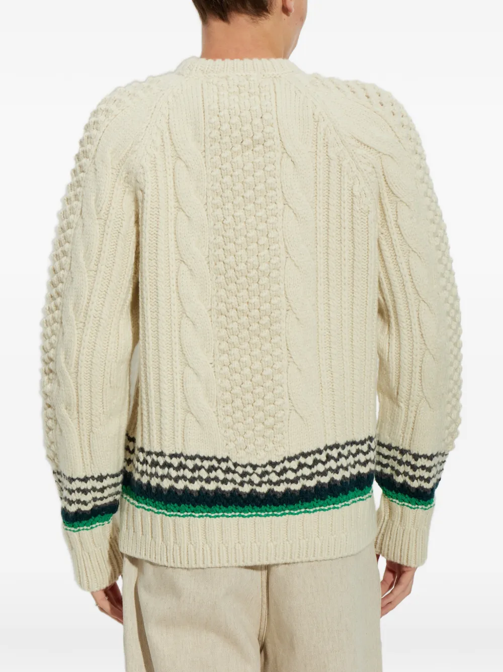 Lacoste Trui met geborduurd logo Beige