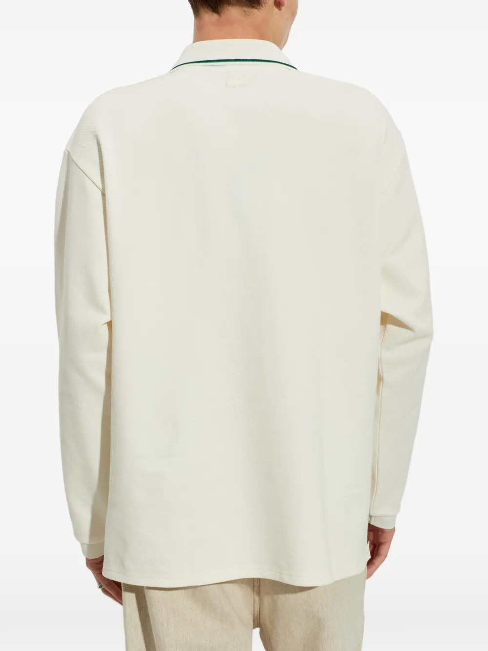 Lacoste Ruimvallend poloshirt met print Beige