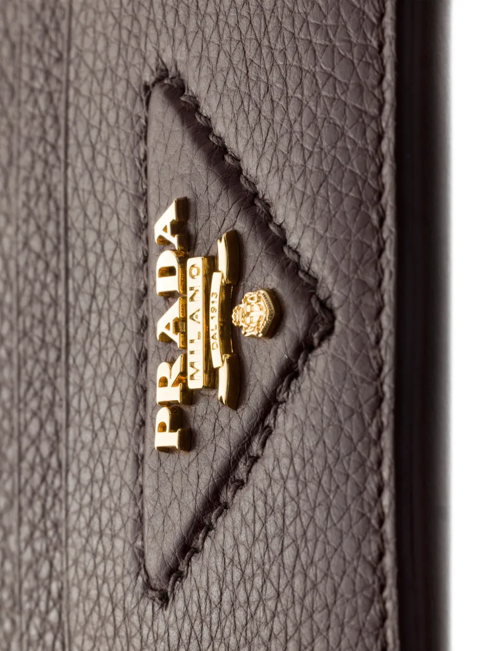 Prada Leren pasjeshouder Bruin