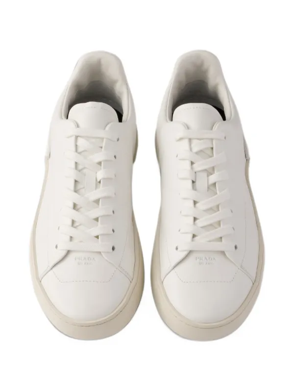 Prada Court Leather Sneakers | White | FARFETCH