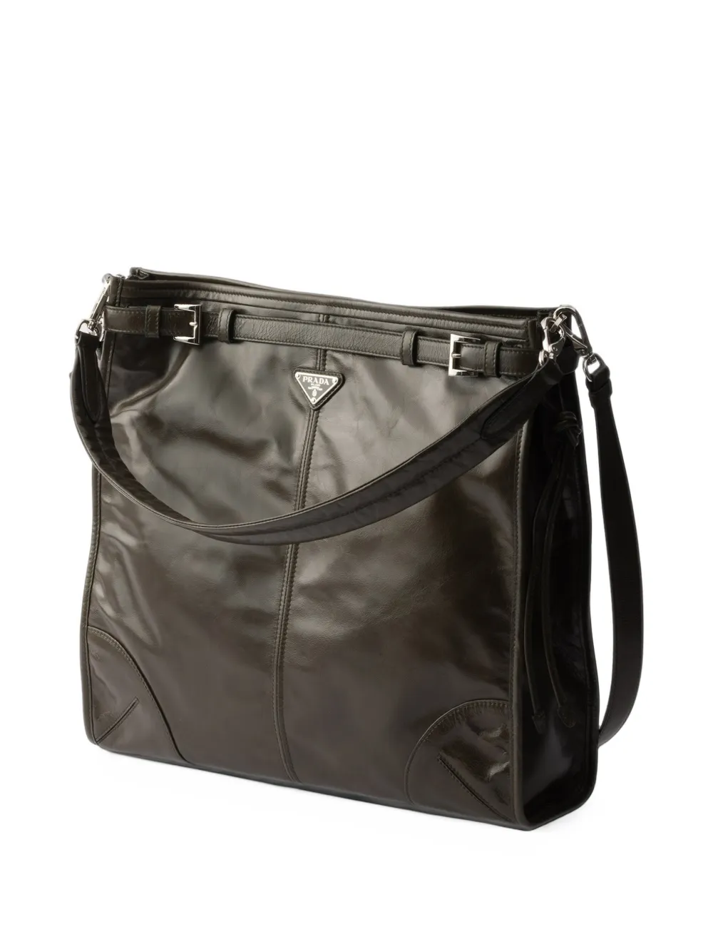 Prada Bonny leren schoudertas Groen