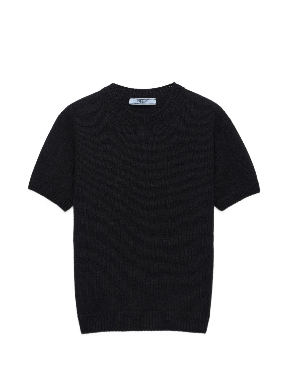 Prada short-sleeved cashmere sweater - Black