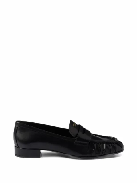 Prada leather loafers