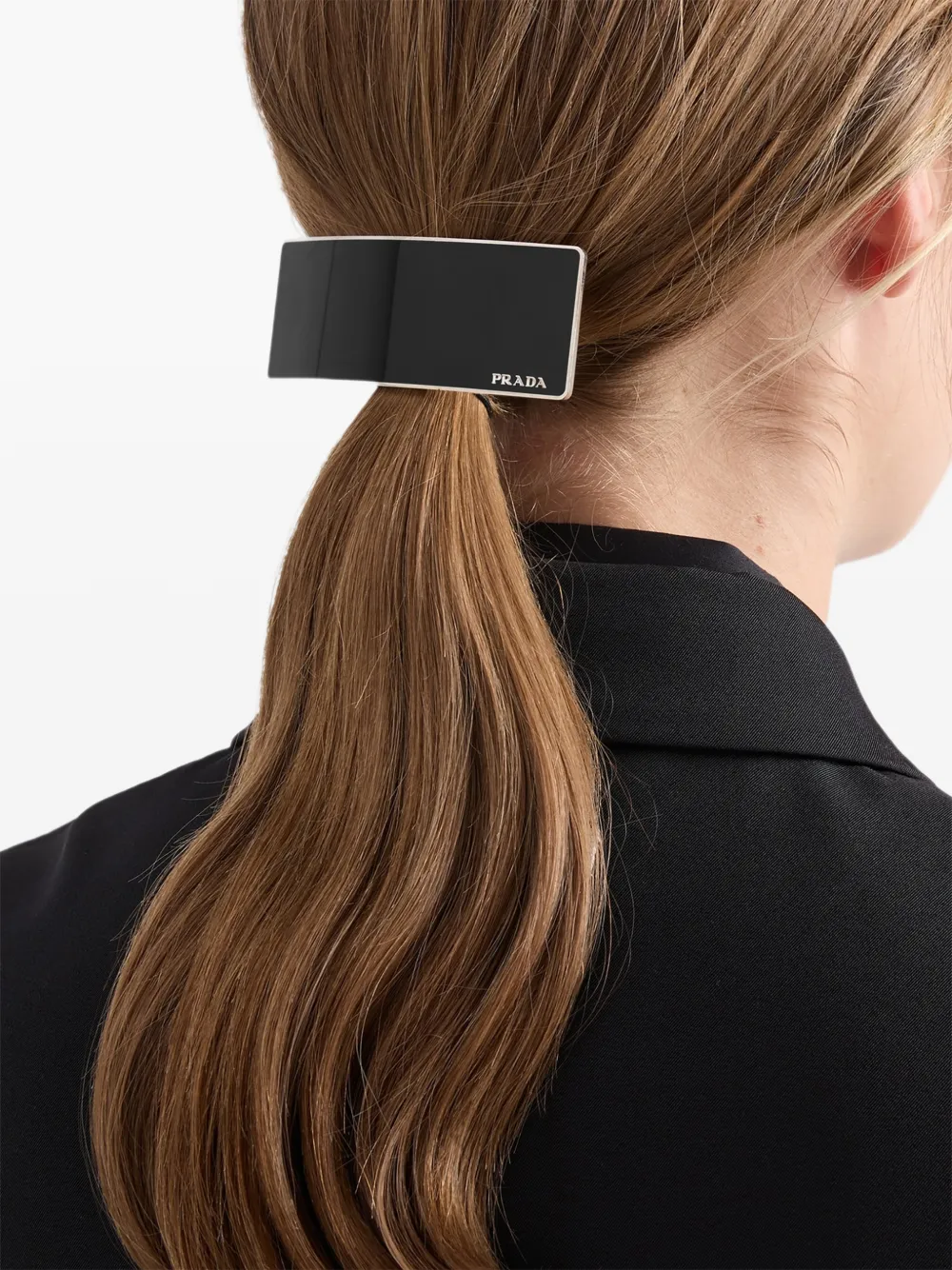 Prada Metalen haarclip Zwart
