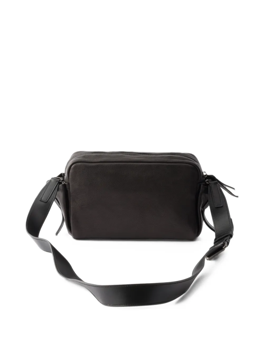 Prada Route leren schoudertas Zwart