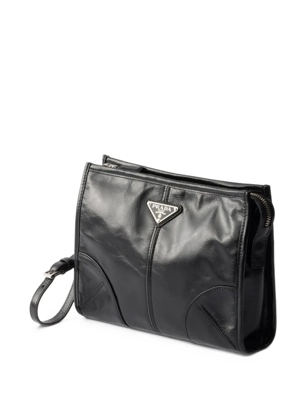 Prada Leren buidel Zwart