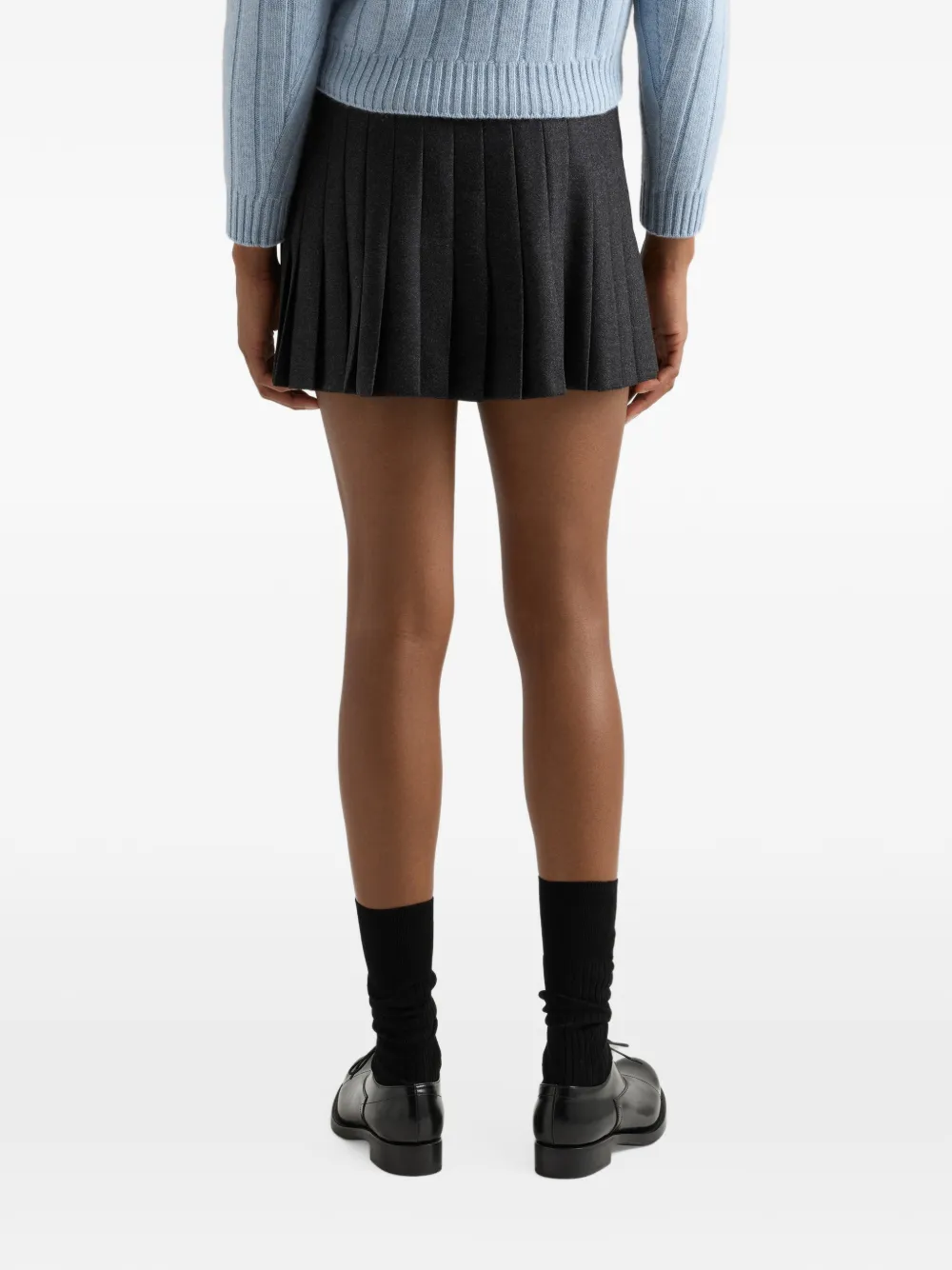 Prada Re-Wollen mini-rok Grijs