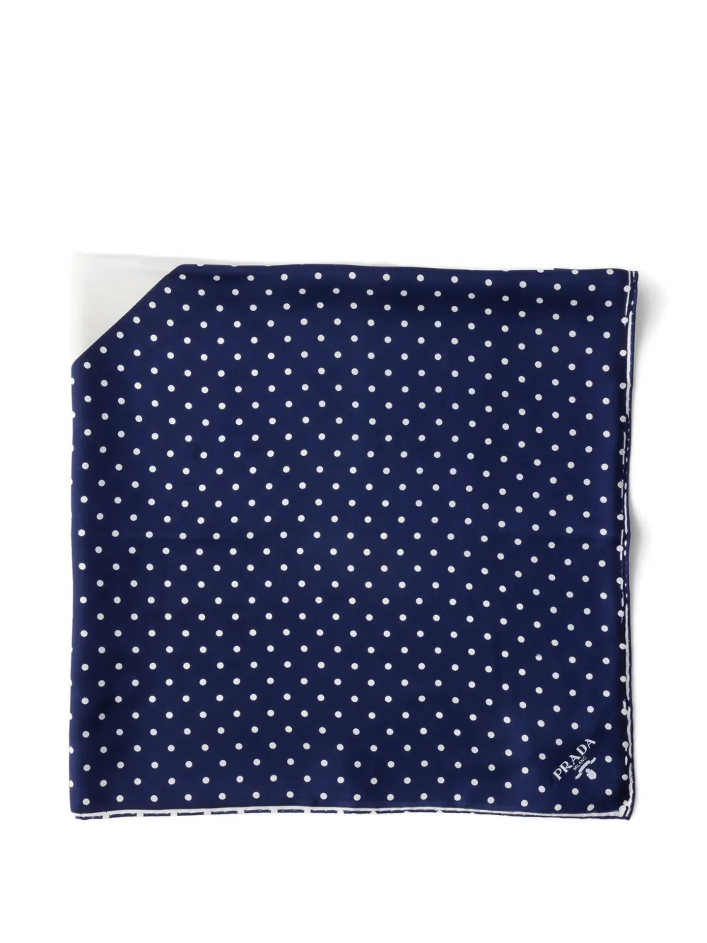 Prada Twill sjaal met print Blauw