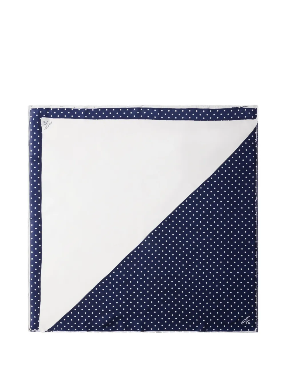 Prada Twill sjaal met print Blauw