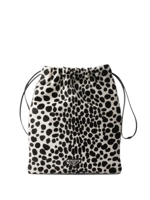 Prada pochette Wish imprimée en cuir de veau façon poulain
