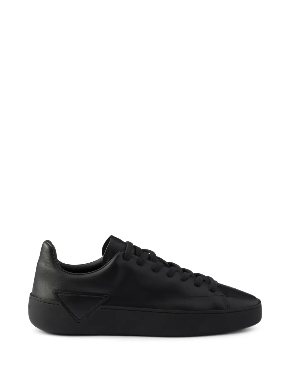 Prada Court leather sneakers - Black