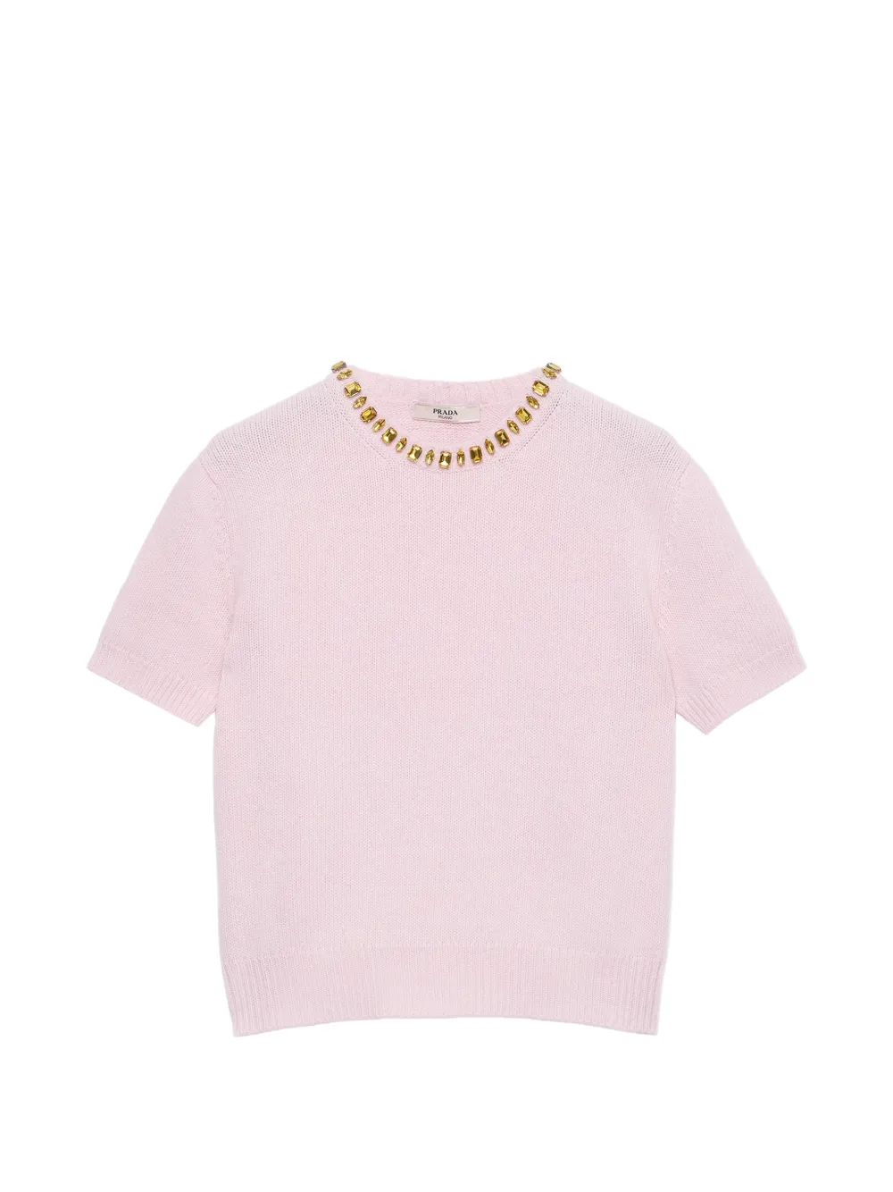 Prada Wollen en kasjmier trui met ronde hals Roze