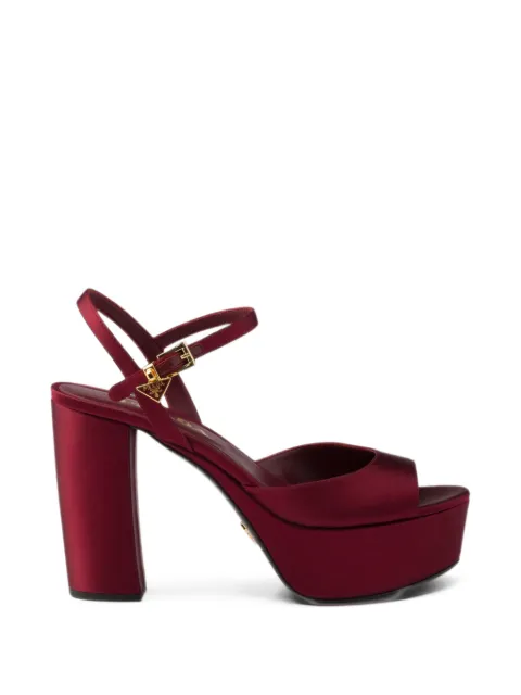 Prada satin platform sandals