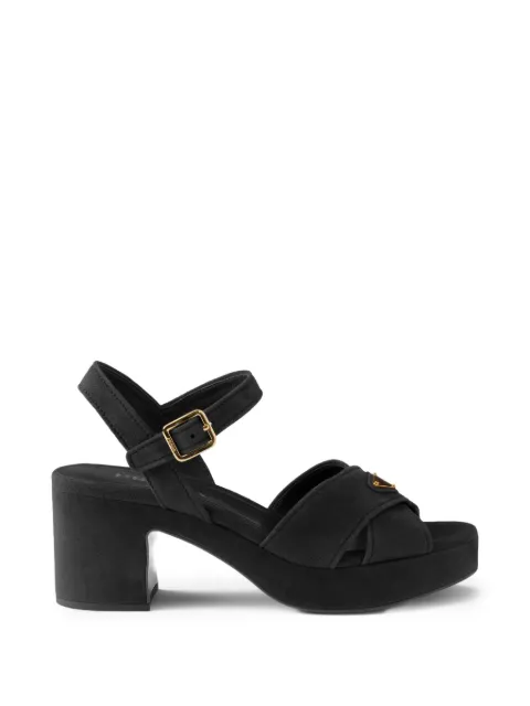 Prada suede platform sandals