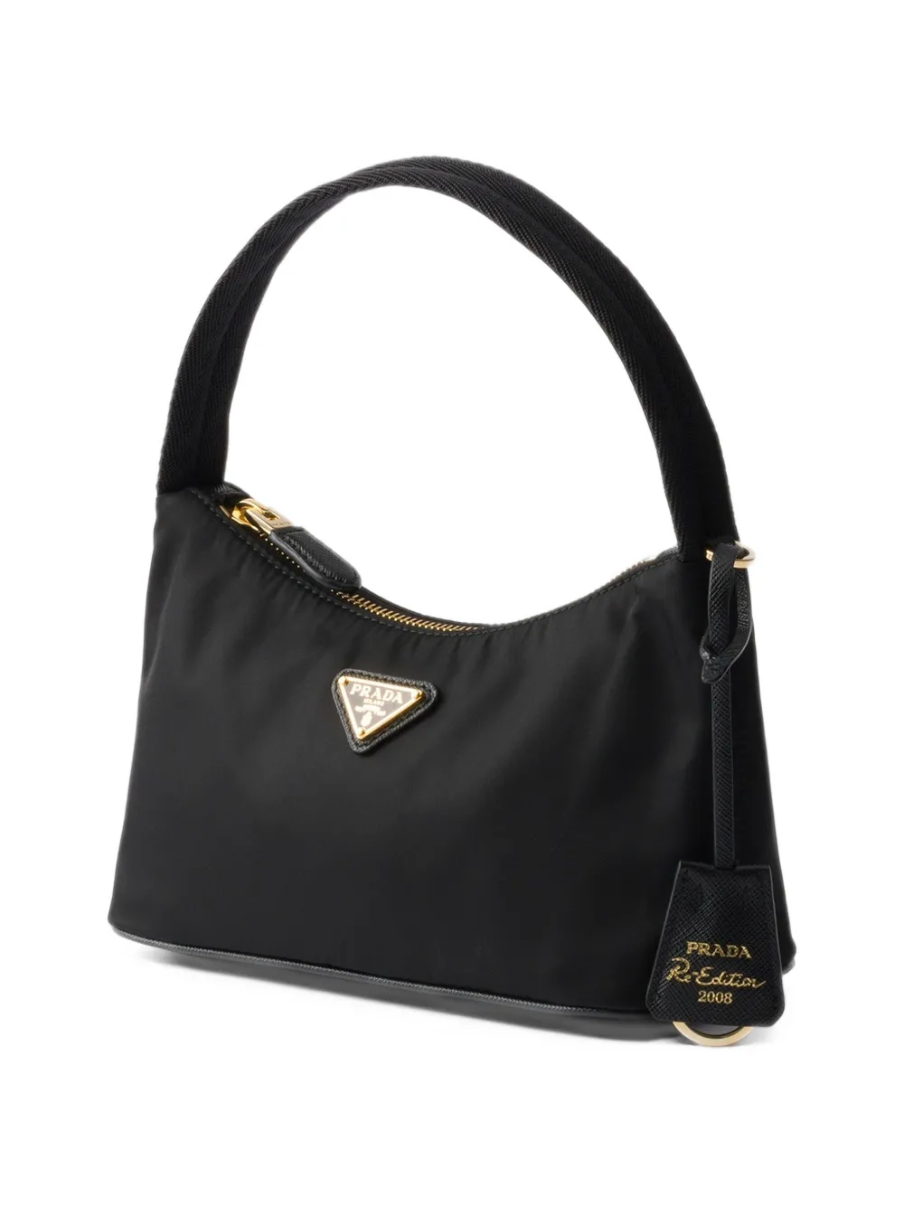 Prada Re-Edition 2008 Re-Nylon mini-tas Zwart