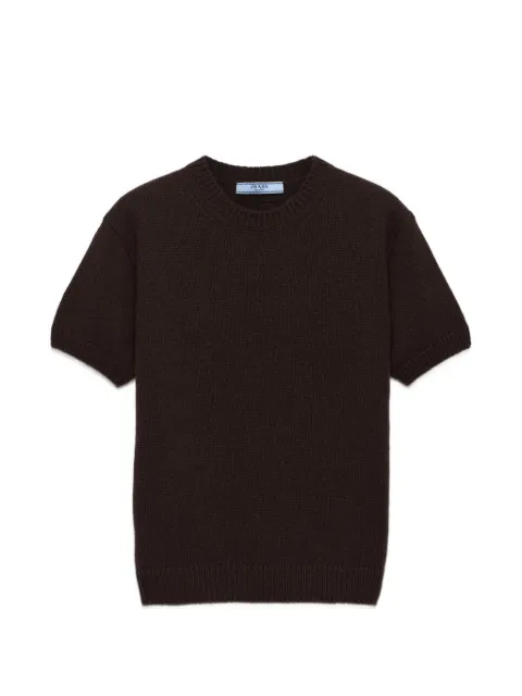 Prada short-sleeved cashmere sweater