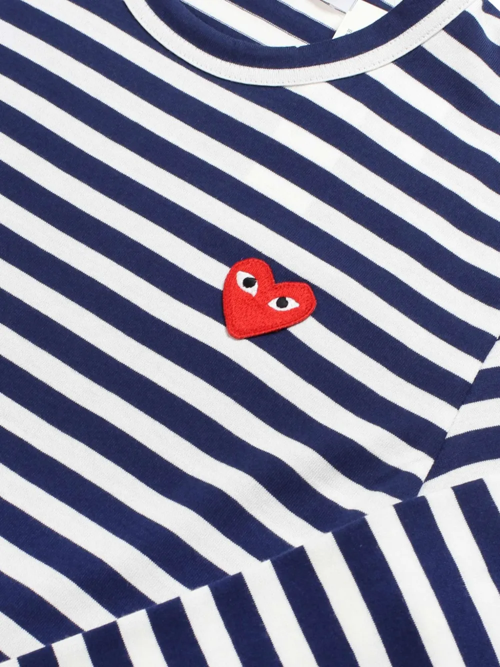 Comme Des Garçons Play Gestreept T-shirt Blauw