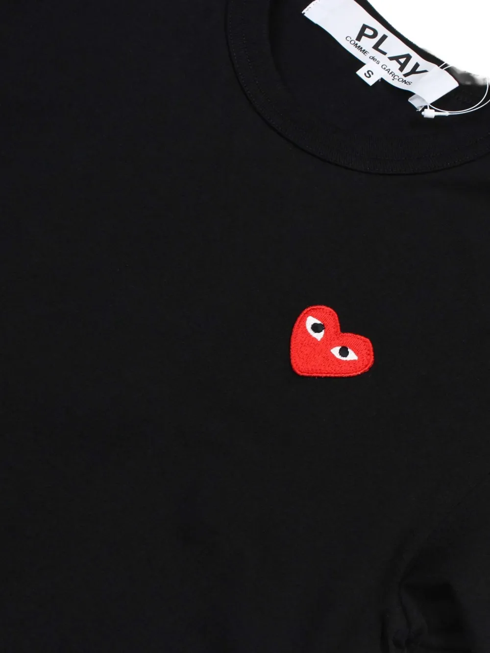 Comme Des Garçons Play T-shirt met hart-detail Zwart