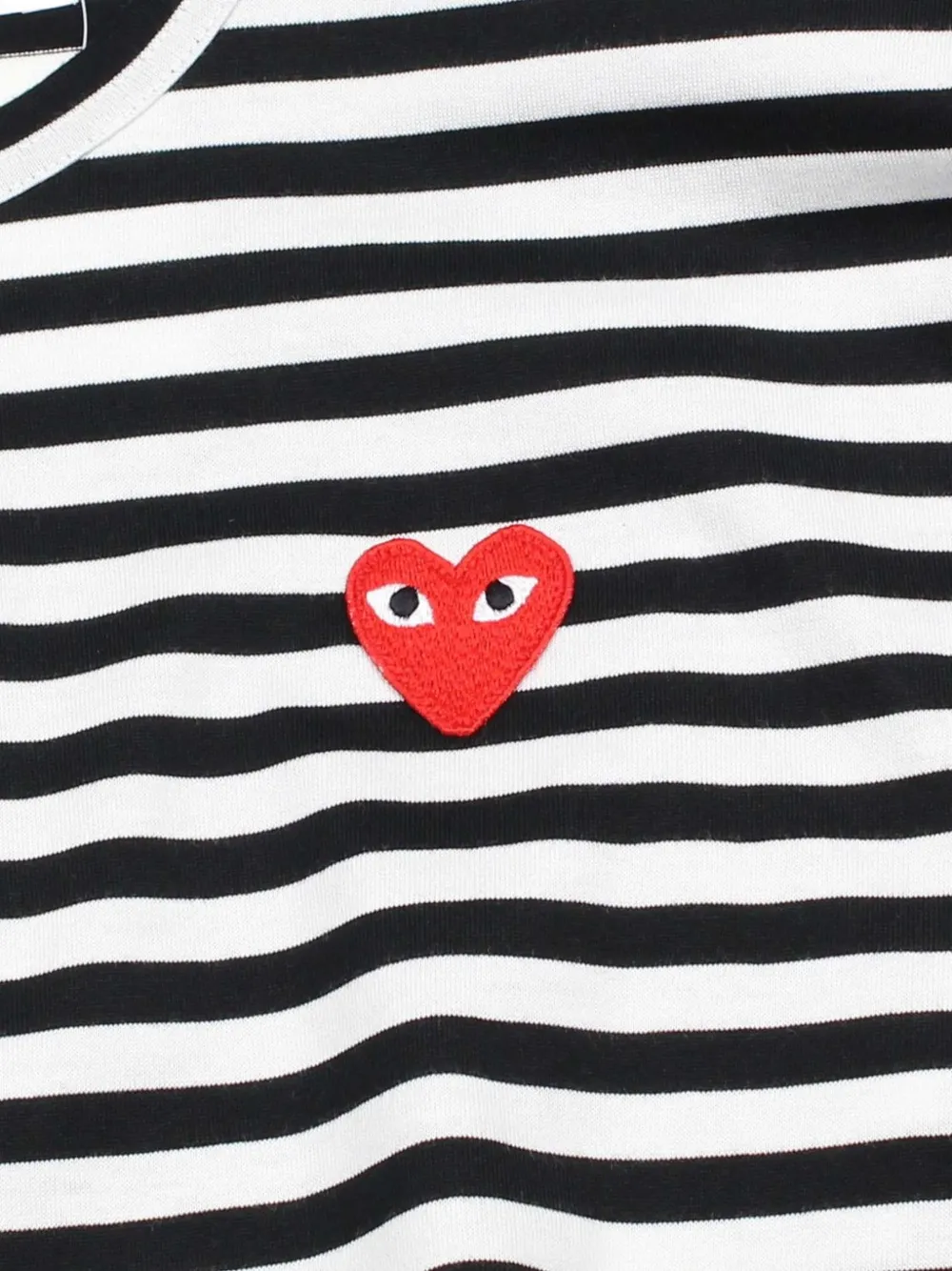 Comme Des Garçons Play Gestreept T-shirt Wit
