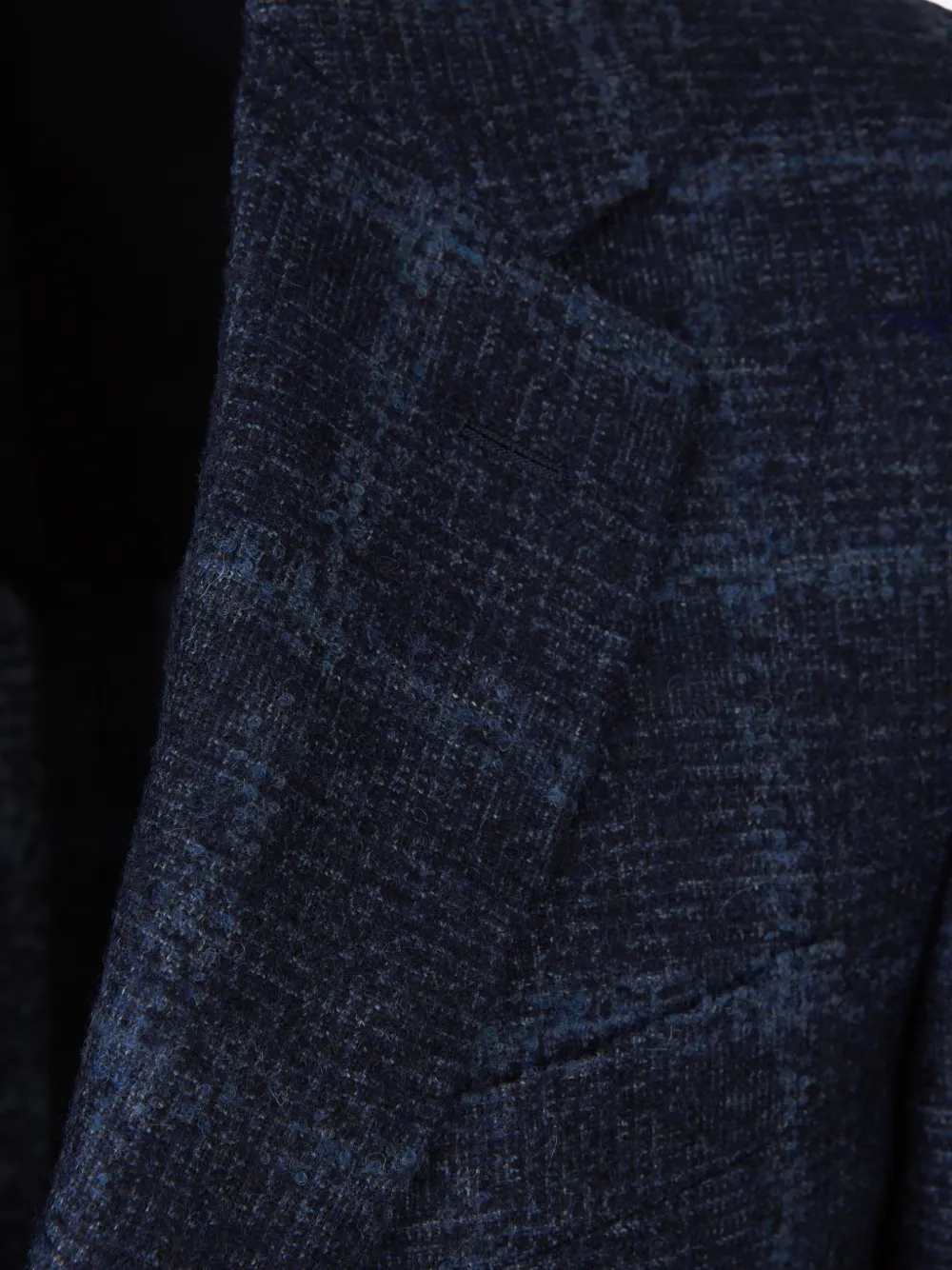 Canali checked blazer Blauw