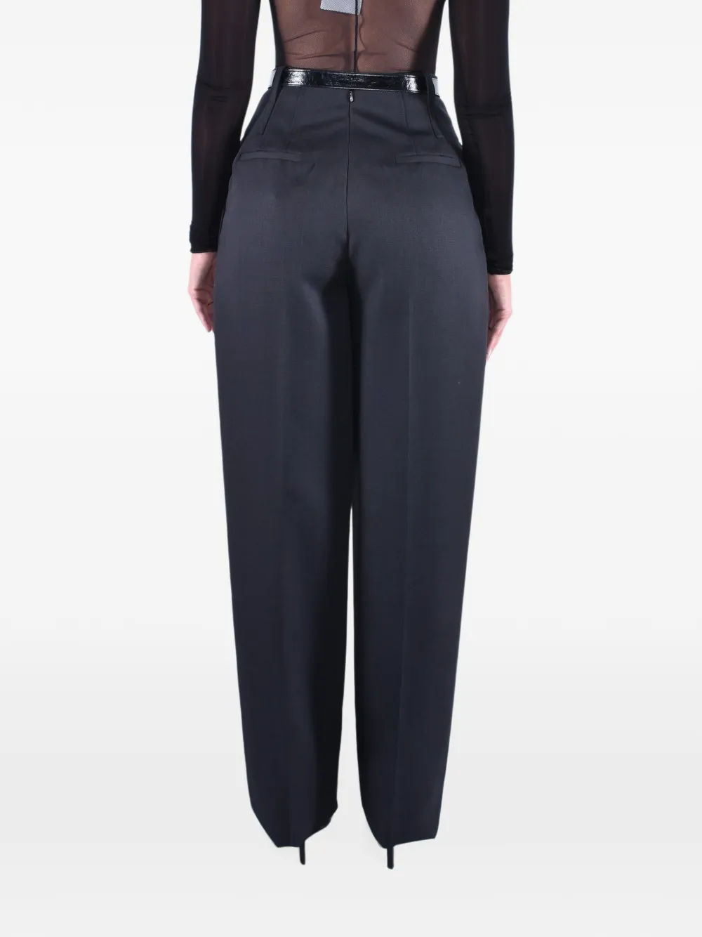 Elisabetta Franchi Wollen broek Zwart