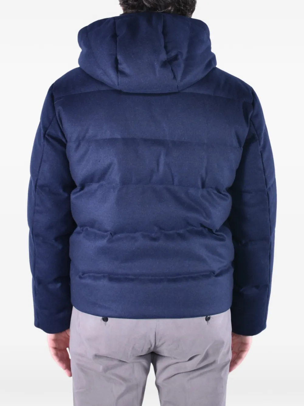 Eleventy hooded padded coat Blauw