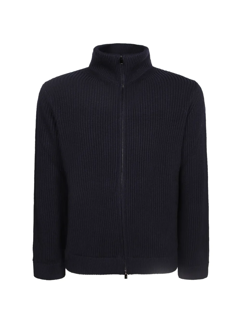 Dell'oglio ribbed-knit zip-up cardigan Blauw
