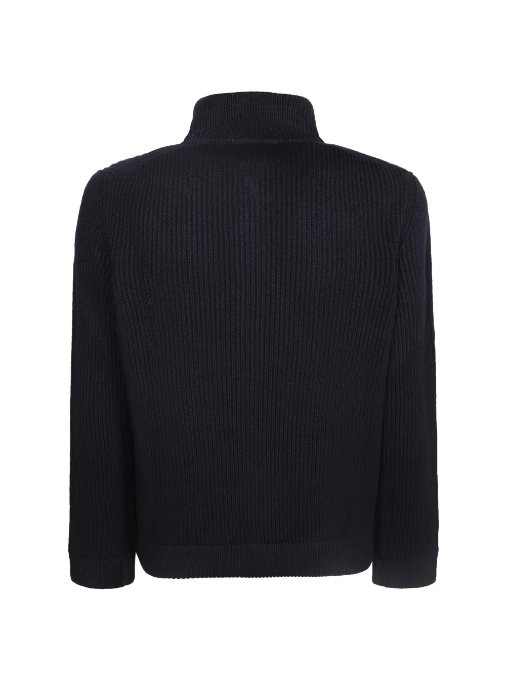 Dell'oglio ribbed-knit zip-up cardigan Blauw