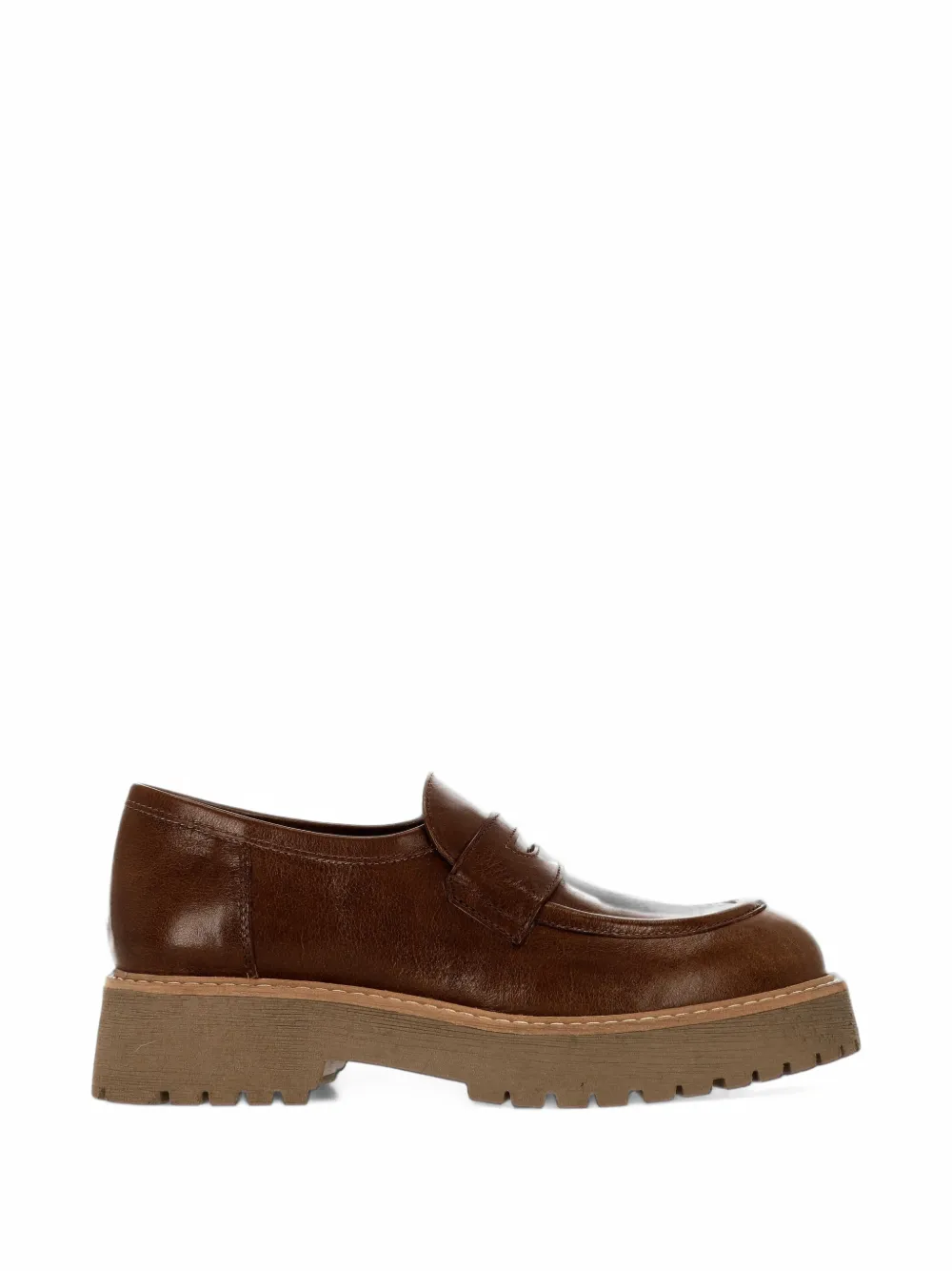PATRIZIA BONFANTI platform leather loafers - Marrone