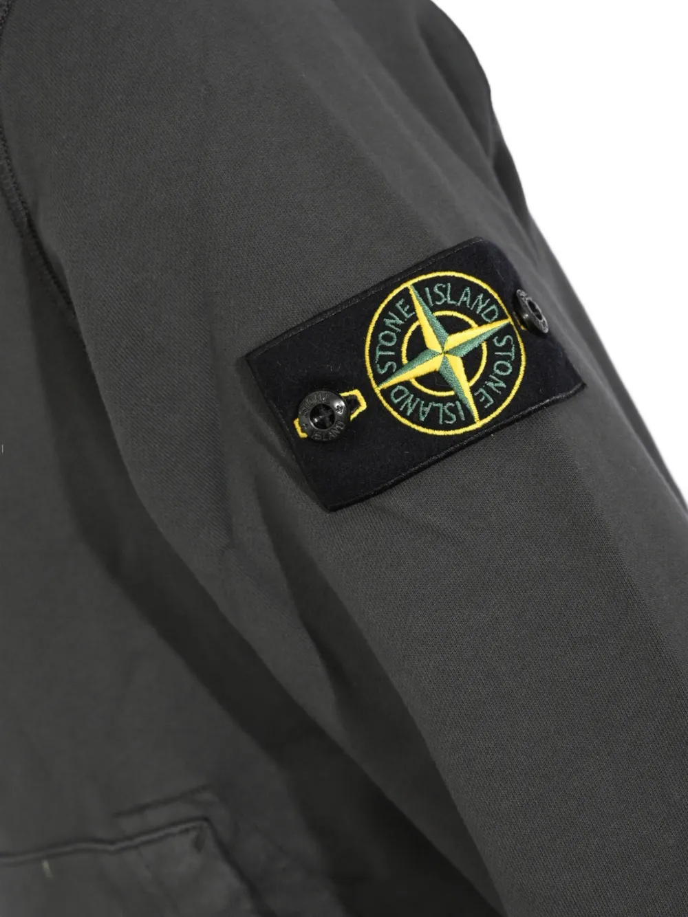 Stone Island Hoodie met logo-patch en raglan mouwen Grijs