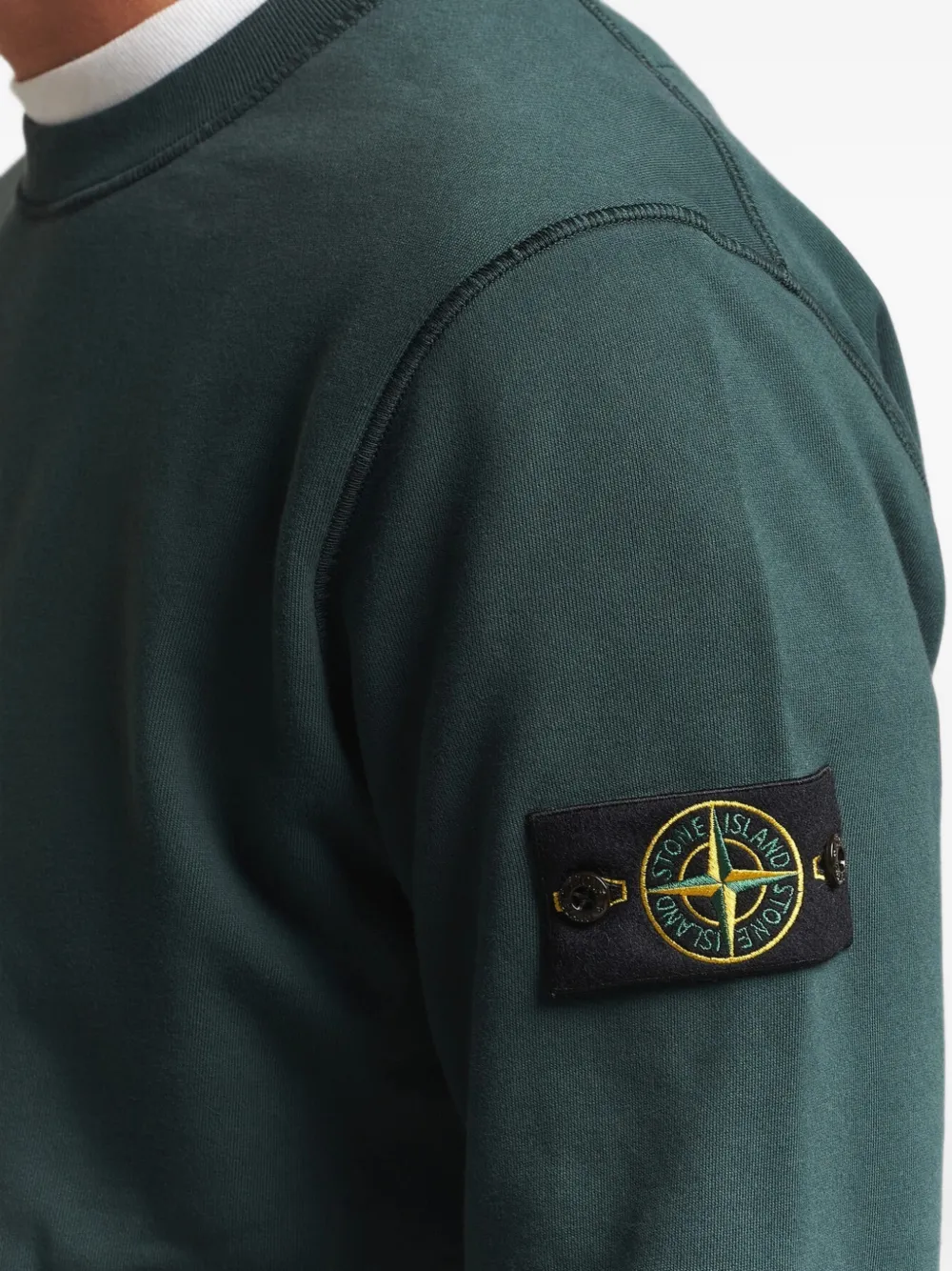 Stone Island Sweater met logopatch Groen