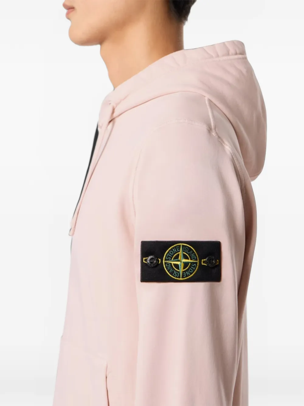 Stone Island 6100062 fleece sweater van biologisch katoen Roze