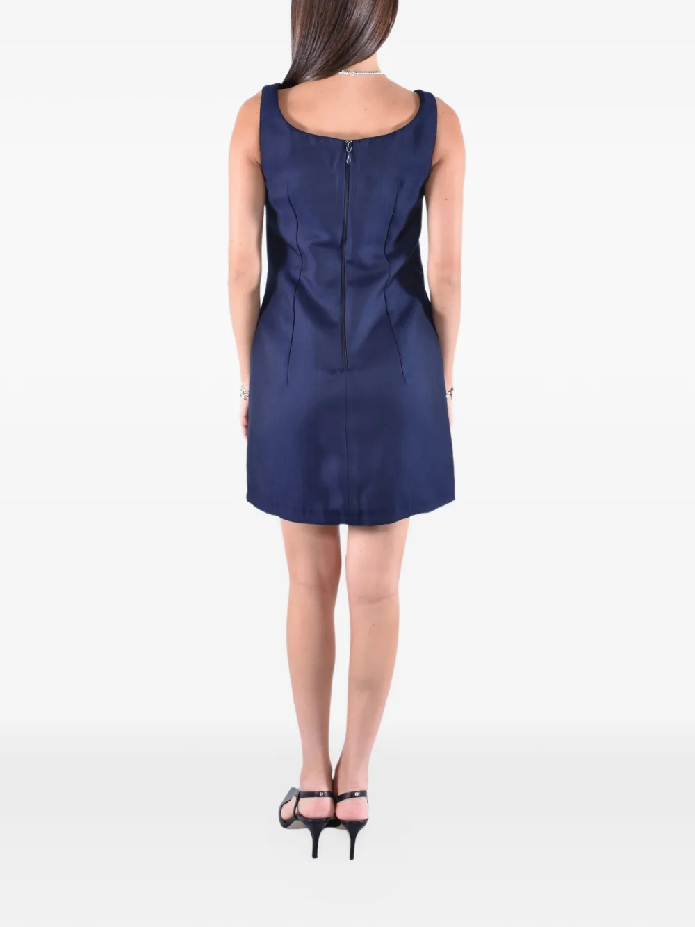 Elisabetta Franchi Mouwloze mini-jurk Blauw