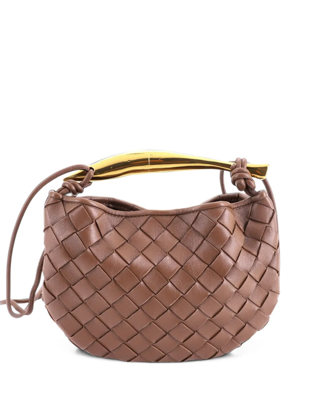 Bottega Veneta Pre-Owned Sardine Top Handle Bag Intrecciato Nappa Mini satchel - Braun