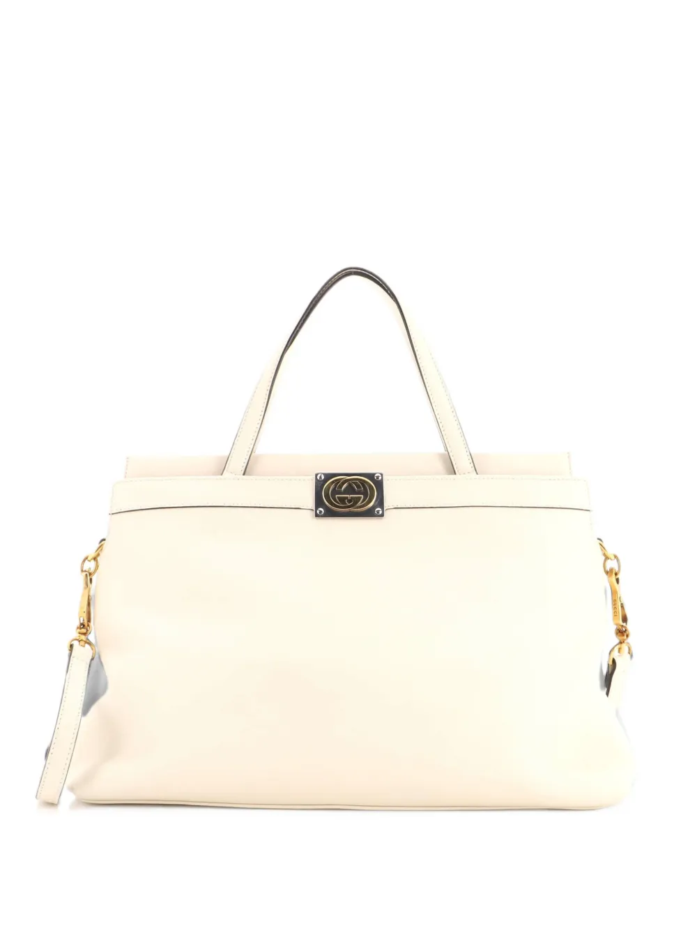 Gucci Pre-Owned Linea Matisse Interlocking G Top Handle Tote Leather Medium satchel - Neutrals