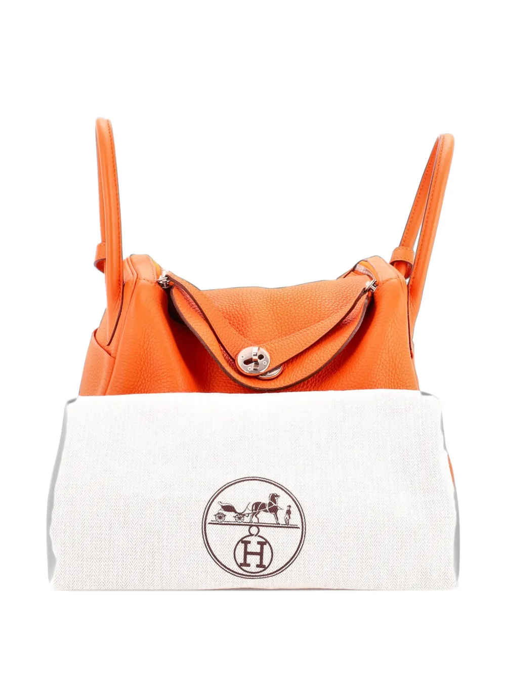 Hermès Pre-Owned Lindy Bag Clemence 30 shoulder bag - Orange