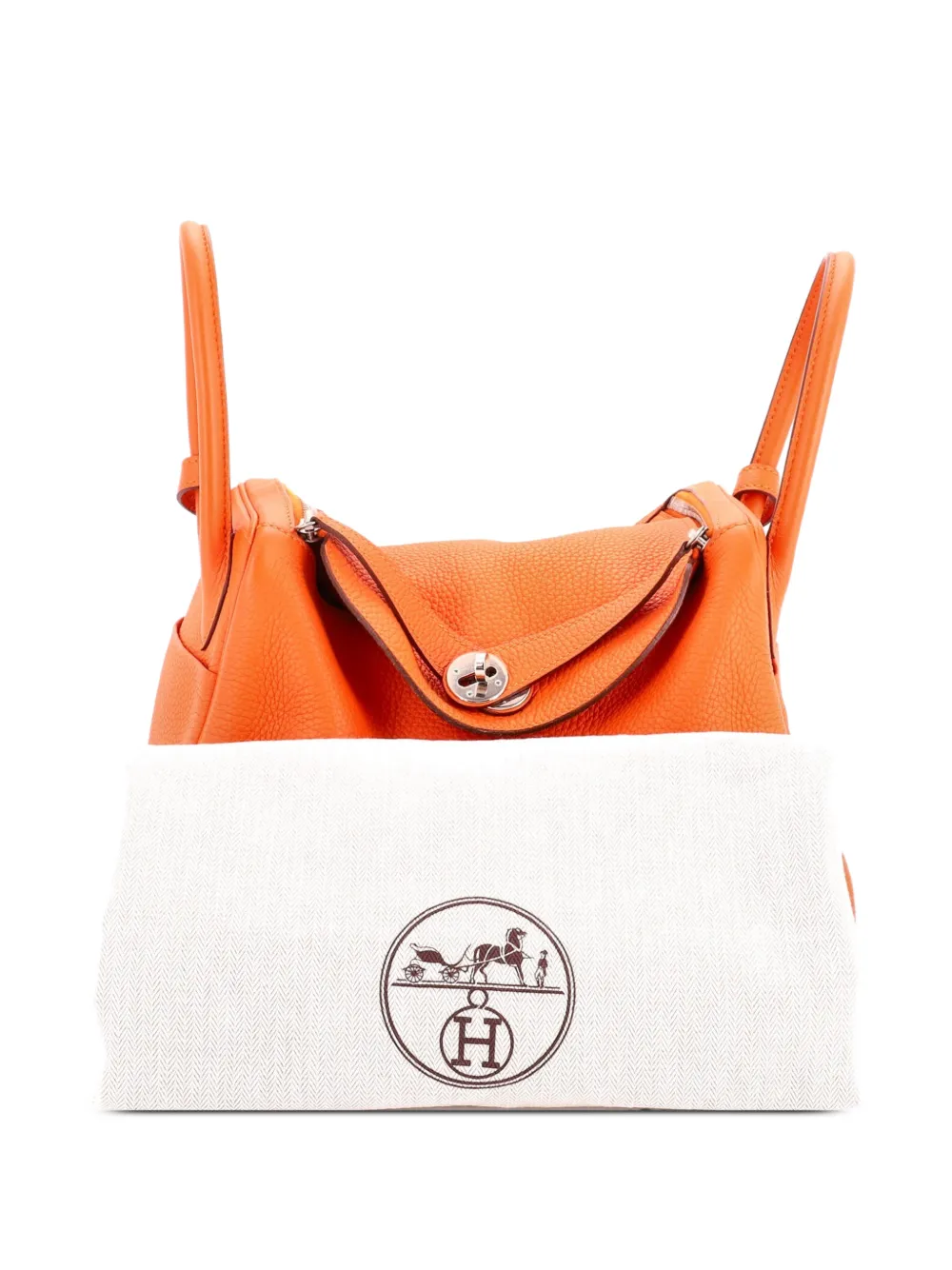 Hermès Pre-Owned Lindy Bag Clemence 30 shoulder bag - Orange