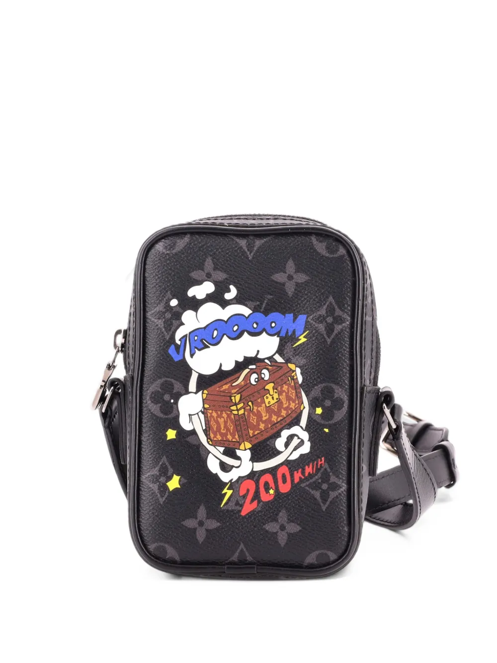 Louis Vuitton Pre-Owned Danube Limited Edition Comic Trunk Printed Monogram Eclipse Canvas PPM crossbody bag - Black