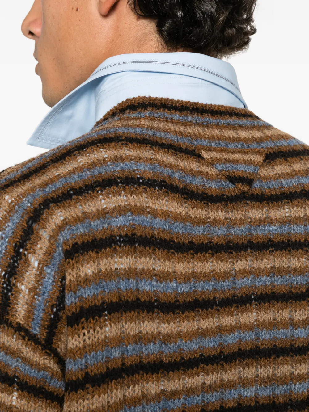 Prada crew neck striped sweater Bruin