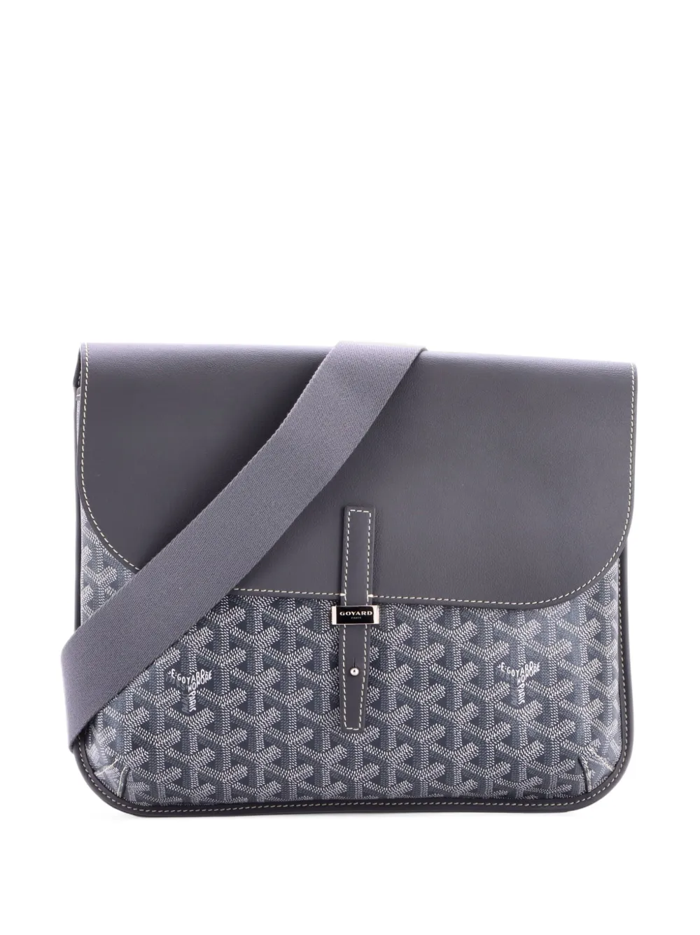 Goyard Pre-Owned Coursier Messenger Bag Coated Canvas and Leather crossbody bag - Grey