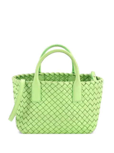 Bottega Veneta Pre-Owned Borsa tote Cabat mini in nappa con design Intrecciato